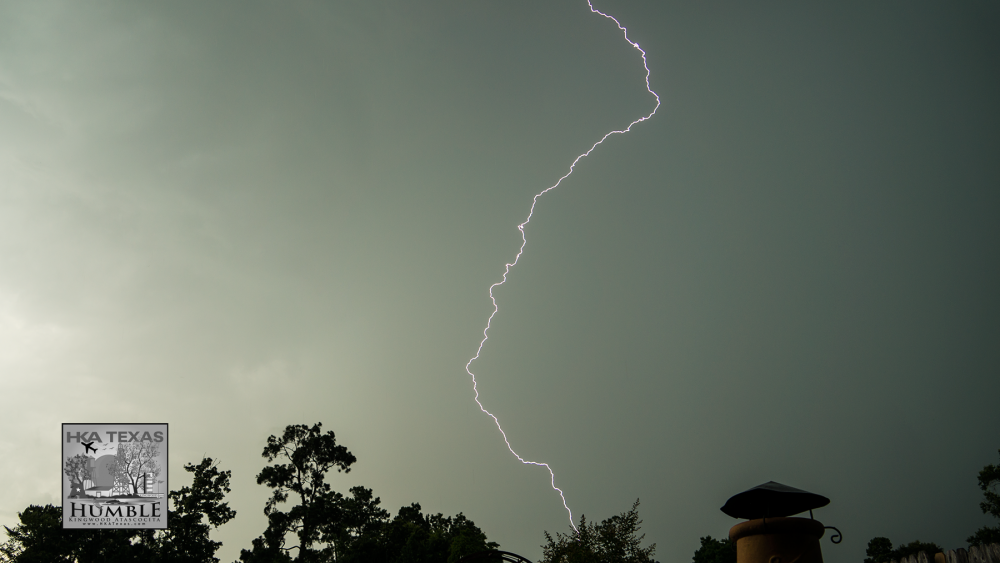 Photos of lightning as a storm rolled across Humble, Kingwood
