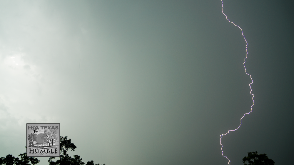 Photos of lightning as a storm rolled across Humble, Kingwood