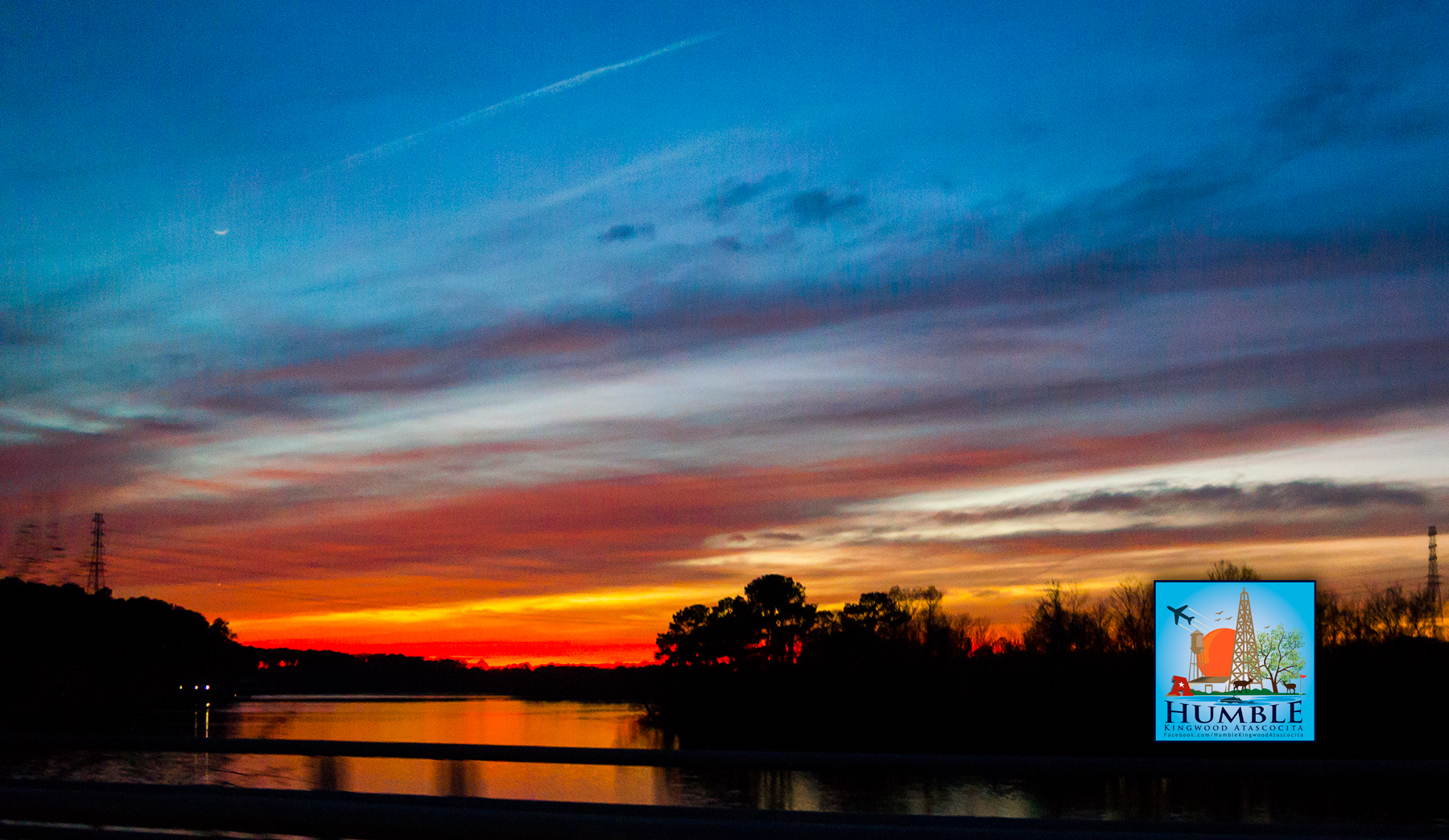 Sunset from West Lake Houston Parkway Bridge