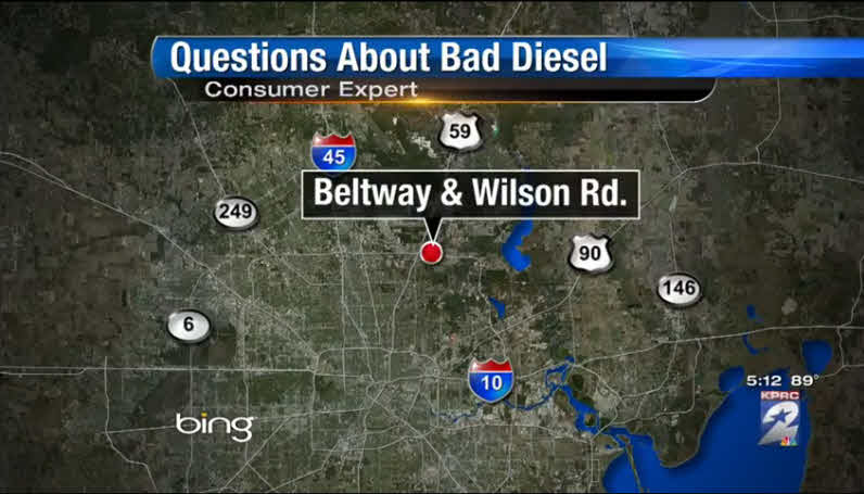 Humble man claims Shell at Beltway & Wilson sold him bad diesel