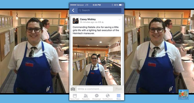IHOP Employee saves the life of little girl by performing Heimlich