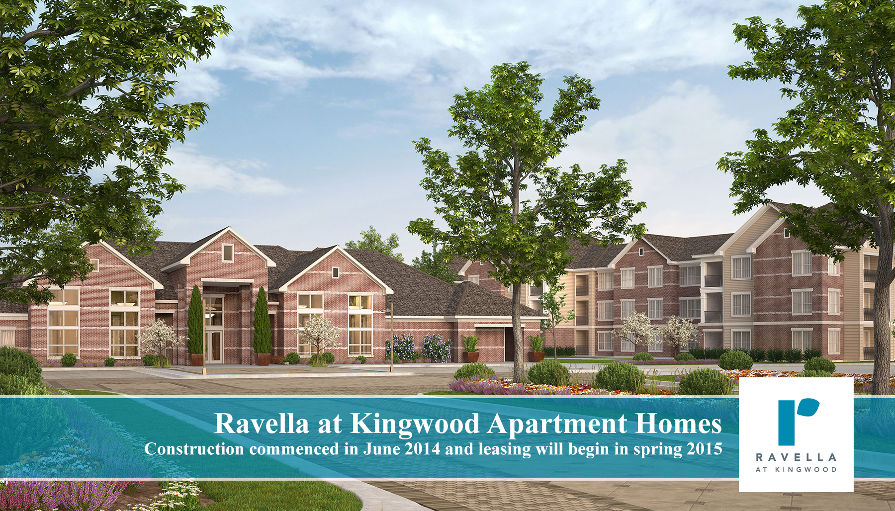 Project rendering of Ravella at Kingwood development on 494 near Northpark