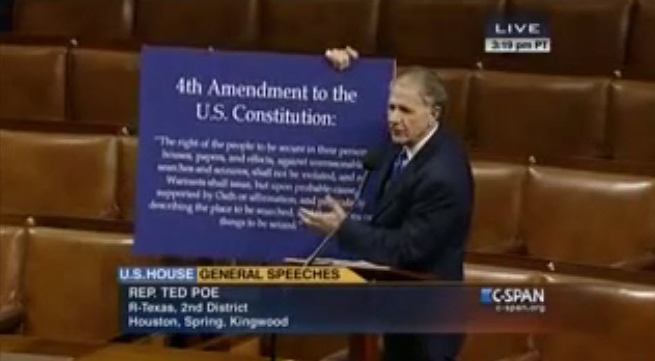 Congressman Poe on NSA’s or “National Spy Agency” ability to stalk an individual every step of the way