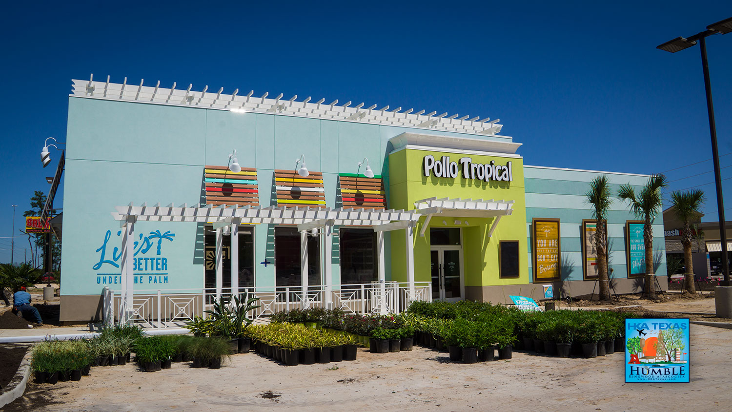Putting the finishing touches on Pollo Tropical in Kingwood