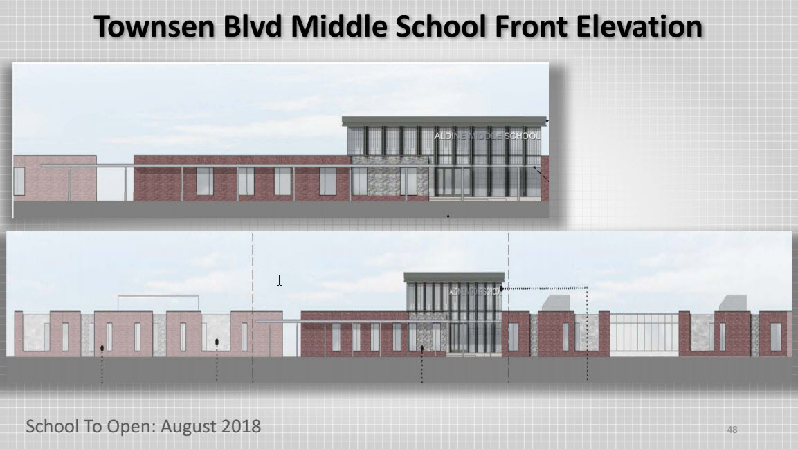 Townsen Blvd Middle School front elevation 1