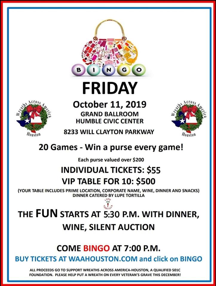 Purse Bingo flyer